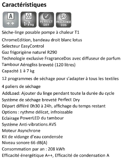 TSA223WP fiche