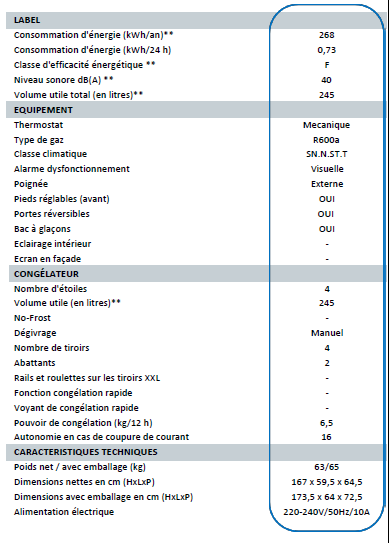 UI61W1 fiche